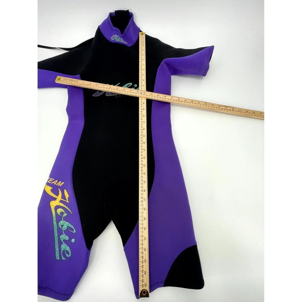 Team‎ Hobie Stearns Wetsuit Mens Medium Purple Black Logo Short Sleeve Running